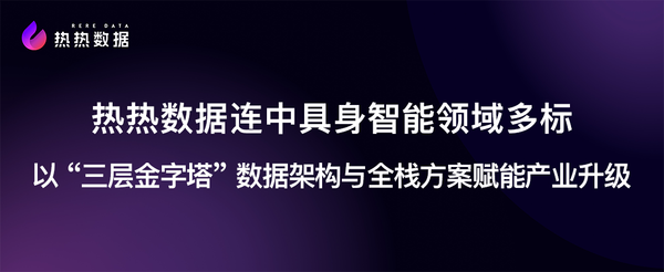 热热数据连中具身智能领域多标 以“三层金字塔”数据架构与全栈方案赋能产业升级